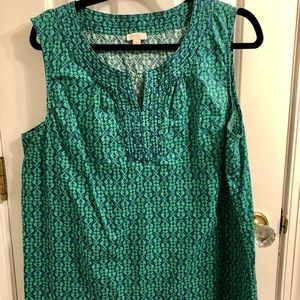 Adorable seahorse print sleeveless cotton shirt